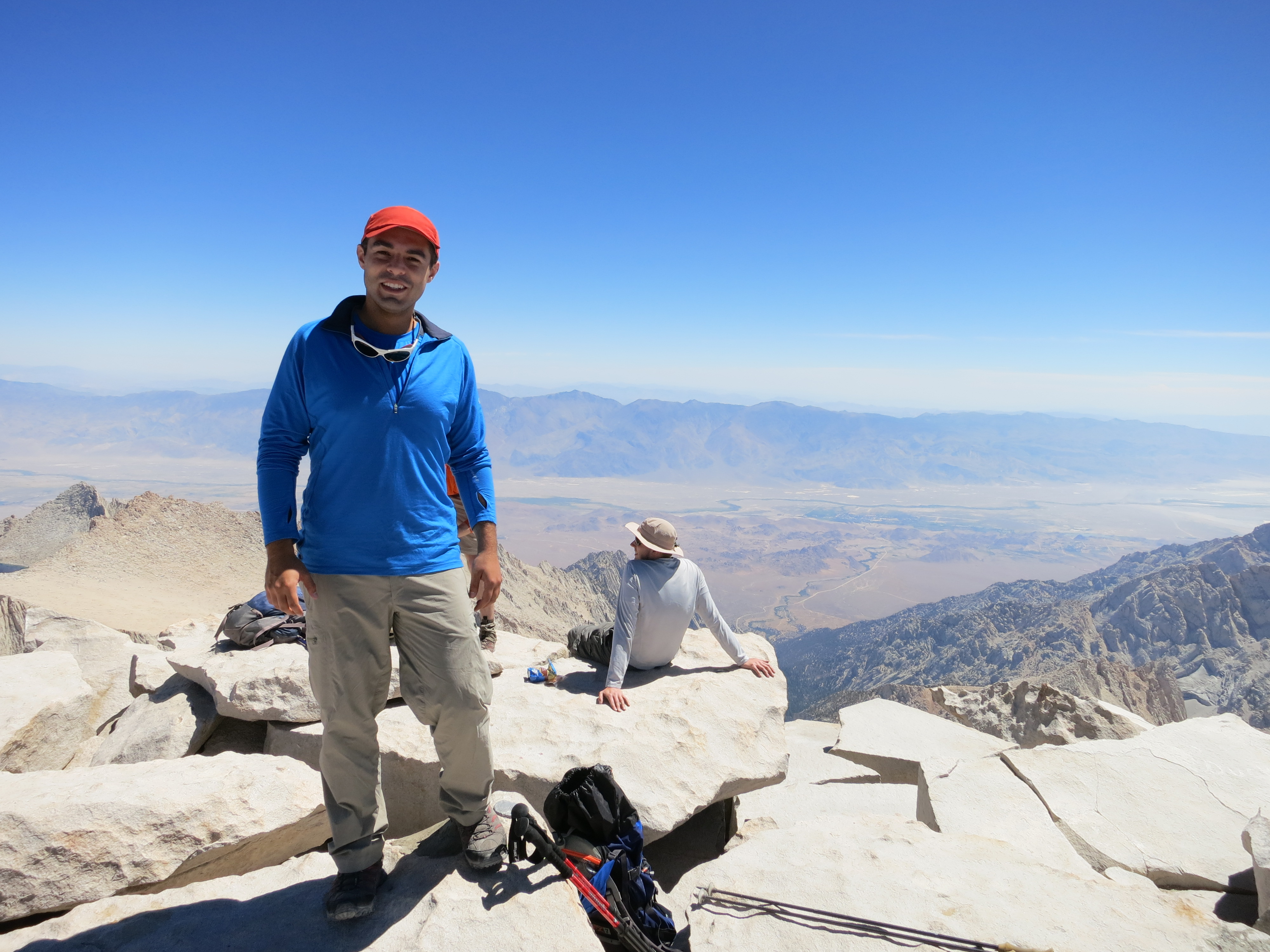 Laszlo at the summit of Mt. Whitney